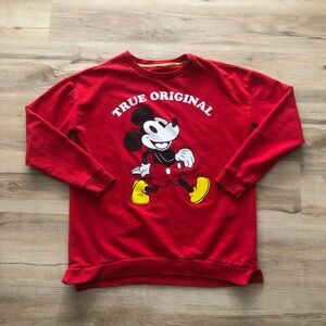 Disney Red Mickey Mouse Lightweight Sweatshirt